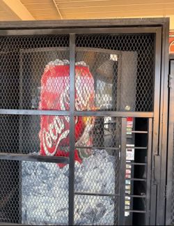 Free Soda Machine Free and snack machine with cage