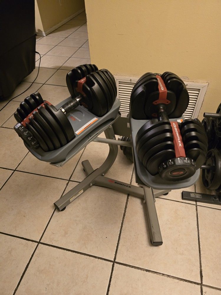 Weight Bowflex Dumbbells With Stand