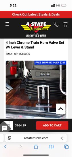 Train horn valve new