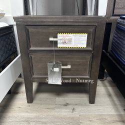 Nightstands, Various Maodels, Nutmeg/Brown/MultiGray Colors