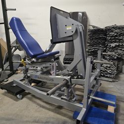 Nautilus xpload seated leg press workout fitness plate loaded gym equipment exercise