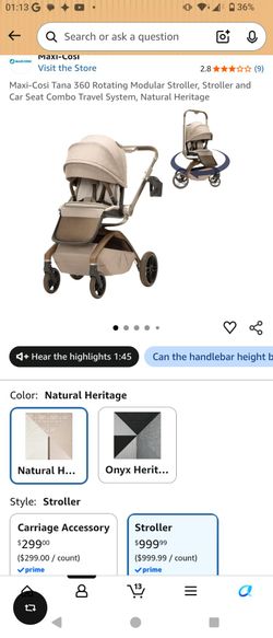 Maxi-Cosi Tana 360 Rotating Stroller – Brand New Seat (NWT) + Box & Adapters
Selling a Maxi-Cosi Tana 360 Modular Stroller in like-new/open-box condit