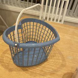 Blue Heart Shaped Plastic Basket