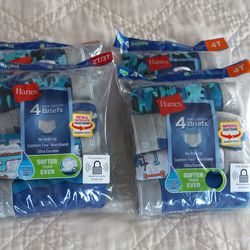 Size 2T/3T OR 4T Boys 4 Pack Briefs NEW $5 PER PACK OR 2 PACKS FOR $8