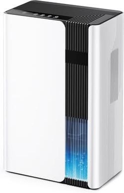 Dehumidifier 800 sq.ft, 102oz Tank, Auto Shut-Off, Timer, Portable for Bathroom Closet RV, White