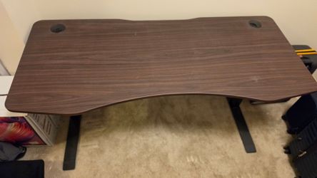 60" x 27" Apex Dual Motor Electric Standing Desk (Walnut) + FREE Office Chair