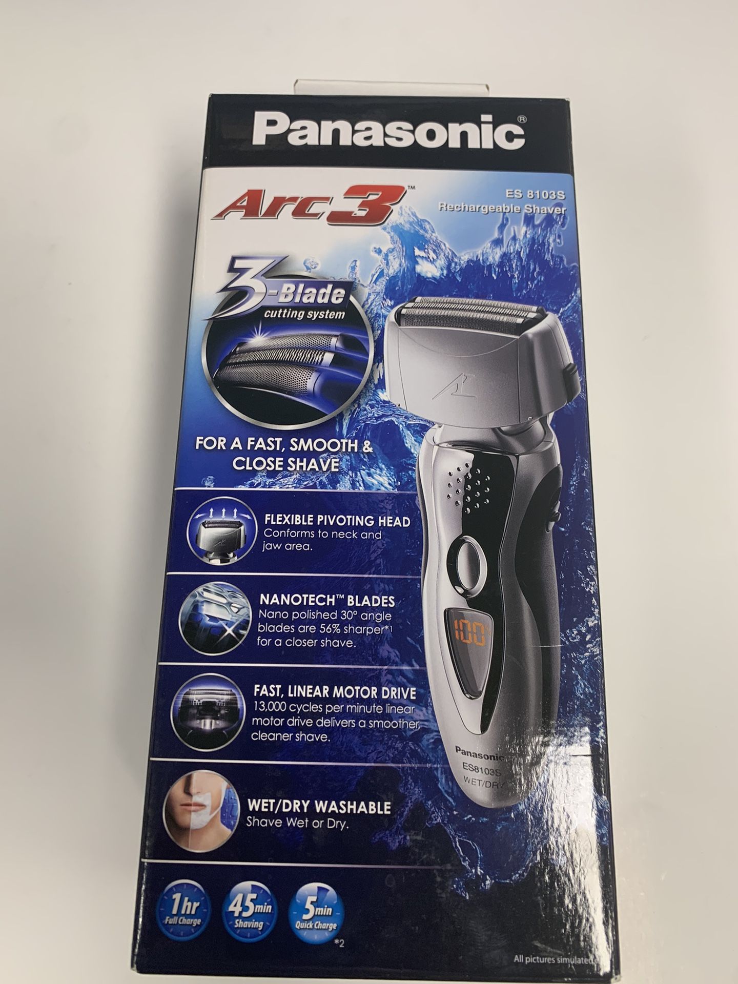 Panasonic Es8103s Arch3 Blade Men’s Electric Shaver Wet/dry