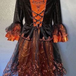 WITCH COSTUME DRESS FOR KIDS GORGEOUS NEW BRUJA **NO WITCH HAT**