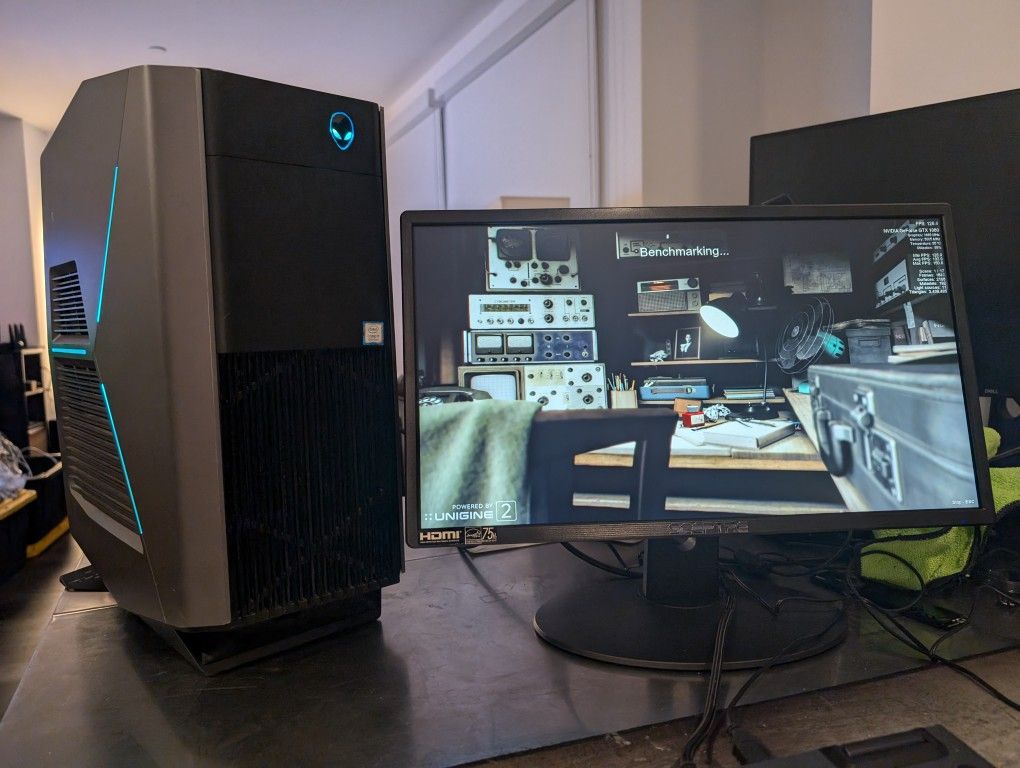 Dell Alienware Aruora R7 Gaming PC Intel I7, Nvidia GTX 1080, 32GB, 1.5TB + Free 20" 75HZ LED Monito