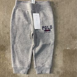 Grey Polo Ralph Lauren joggers kids size 12 months