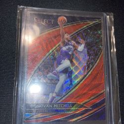 2019-20 Panini Select #294 Donovan Mitchell Red Wave Prizms