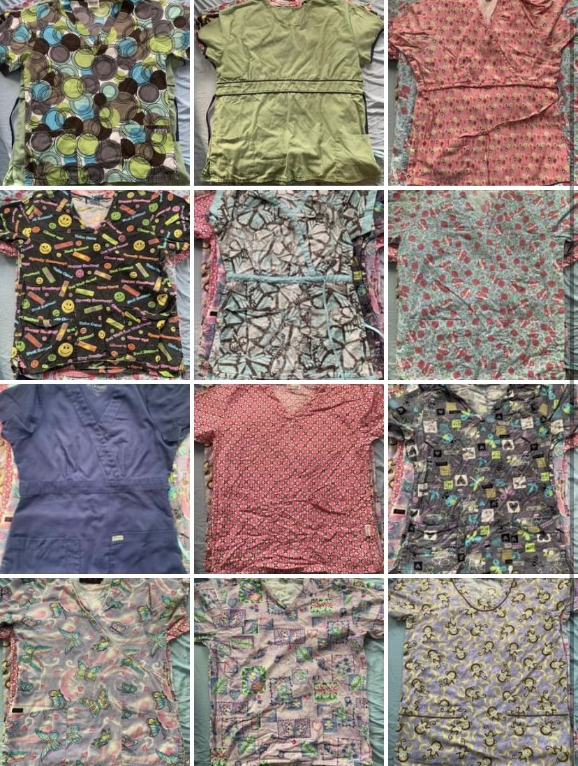 Scrub Tops Size X-SMALL