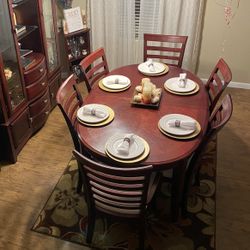 Dining Table and Hutch