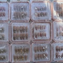 3D Handmade Nails  10 Pcs, Fake nails, Wedding and Party, Daily wear Nails fro Women Gift