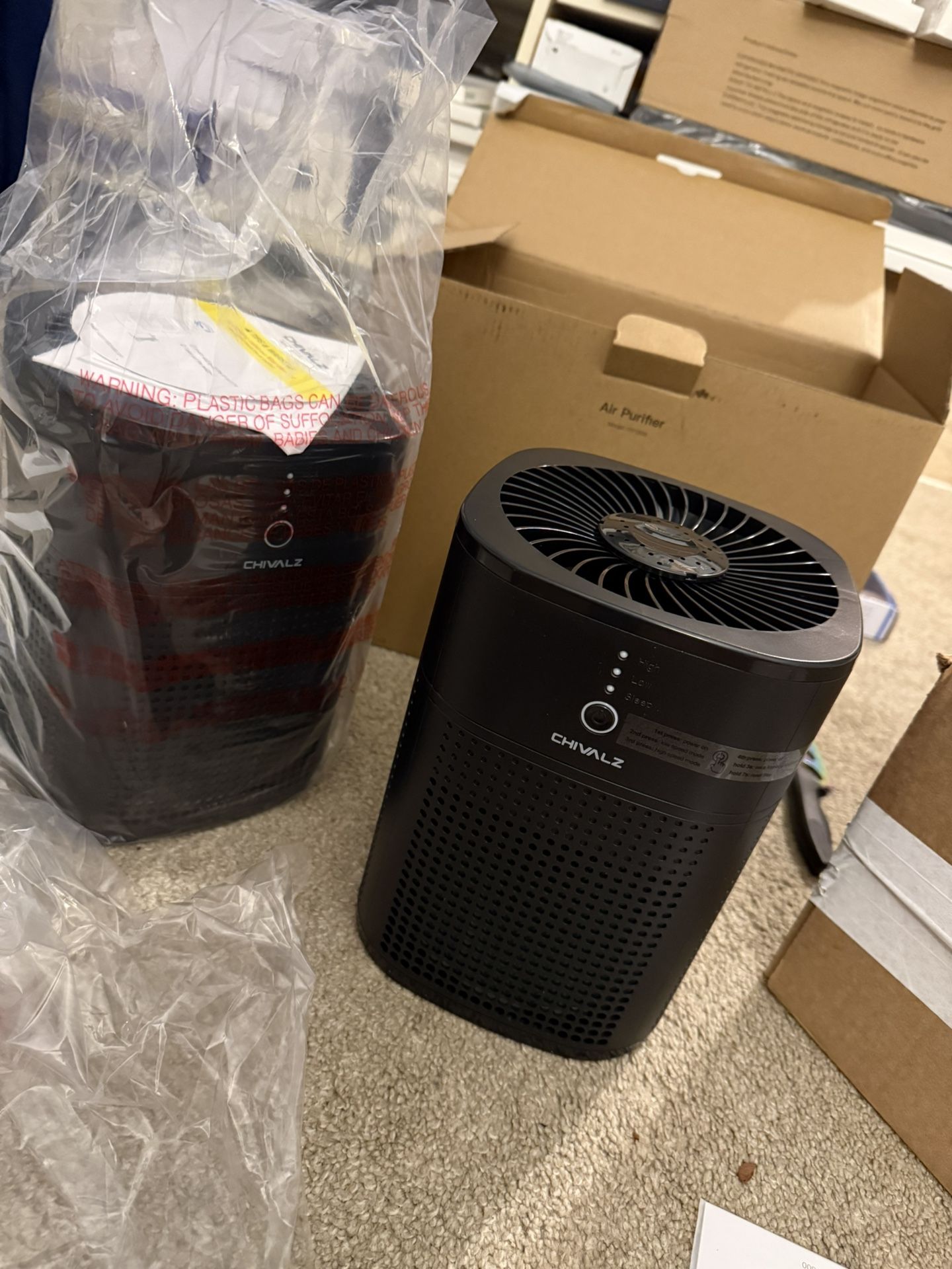Air Purifiers for Bedroom, Air Purifiers for Home Bedroom, Quiet Air Cleaner with 24dB Sleep Mode, True HEPA Filter for Pet, Black New / sealed pack