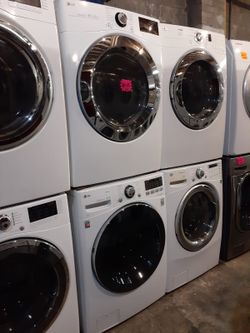 New LG front load washer and electric dryer set with 6 months warranty