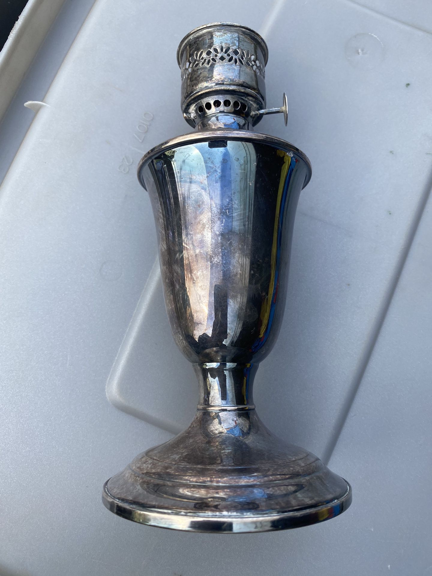 Gorham Silver Oil Lamp 