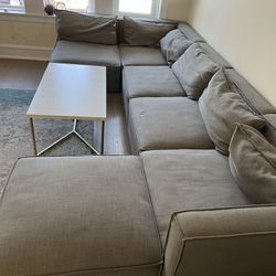 6 Piece Modular Sectional Couch (World Market Retail $2000) 