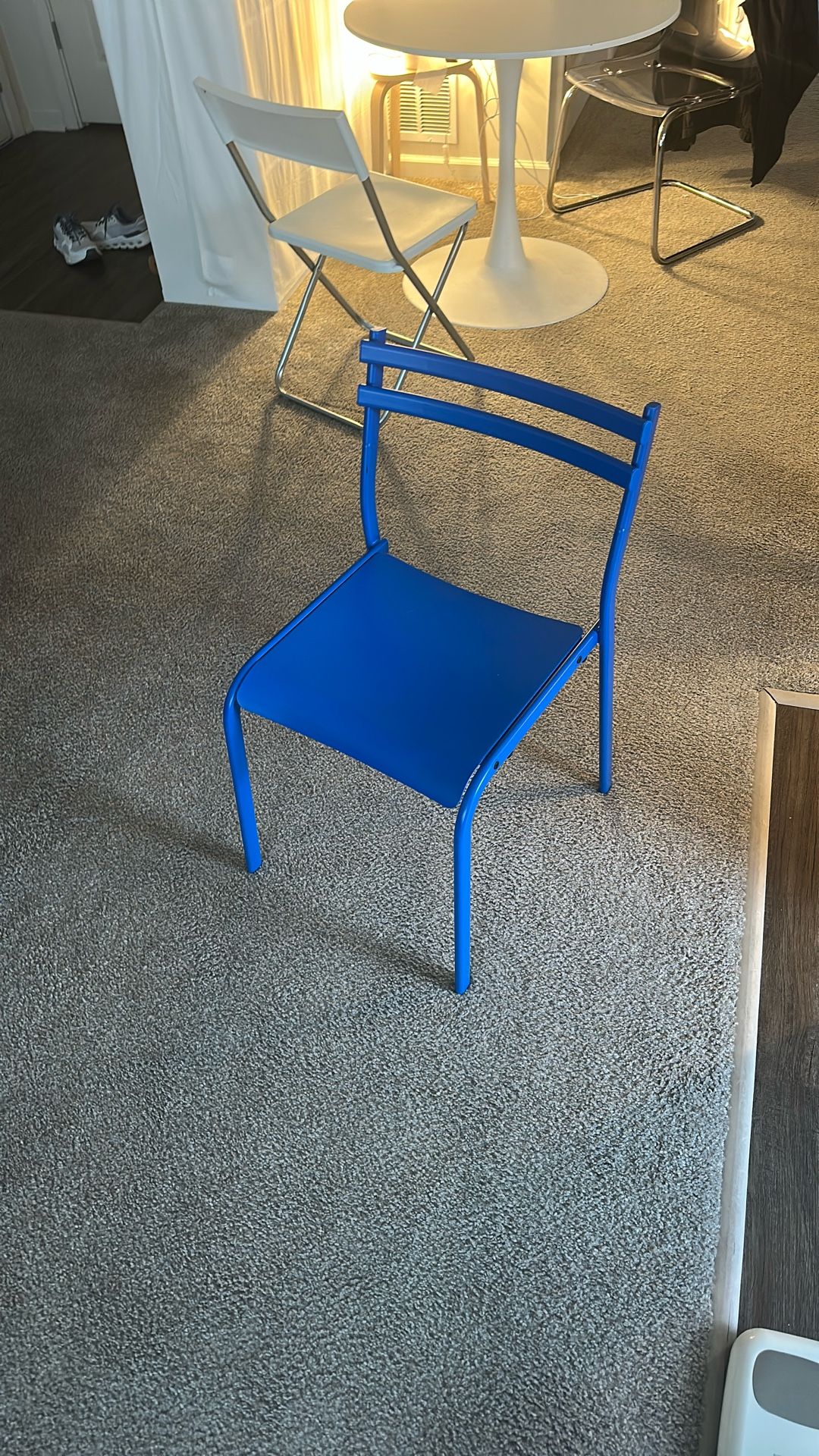 Ikea Blue Metal Chair