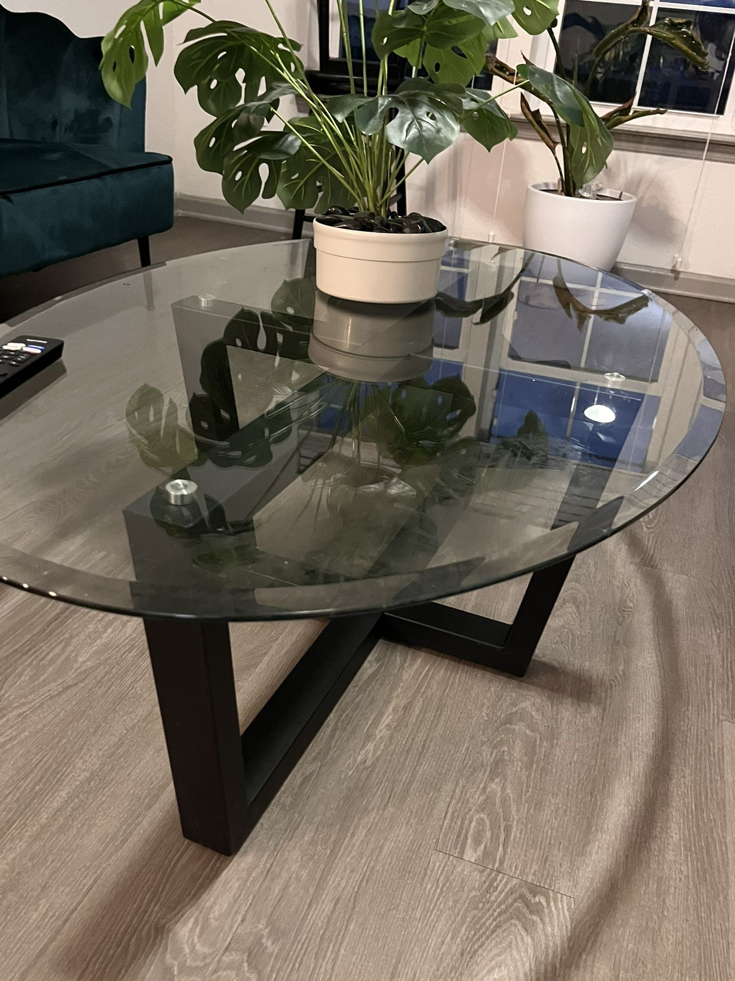 Modern glass table