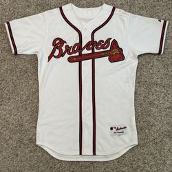 Authentic Majestic Braves Home Jersey - Size 44 L