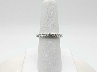 1.12 Dwt Diamond 2.4 Grams 14k White Gold Rings Size 6.5 Mk0625wcrmia