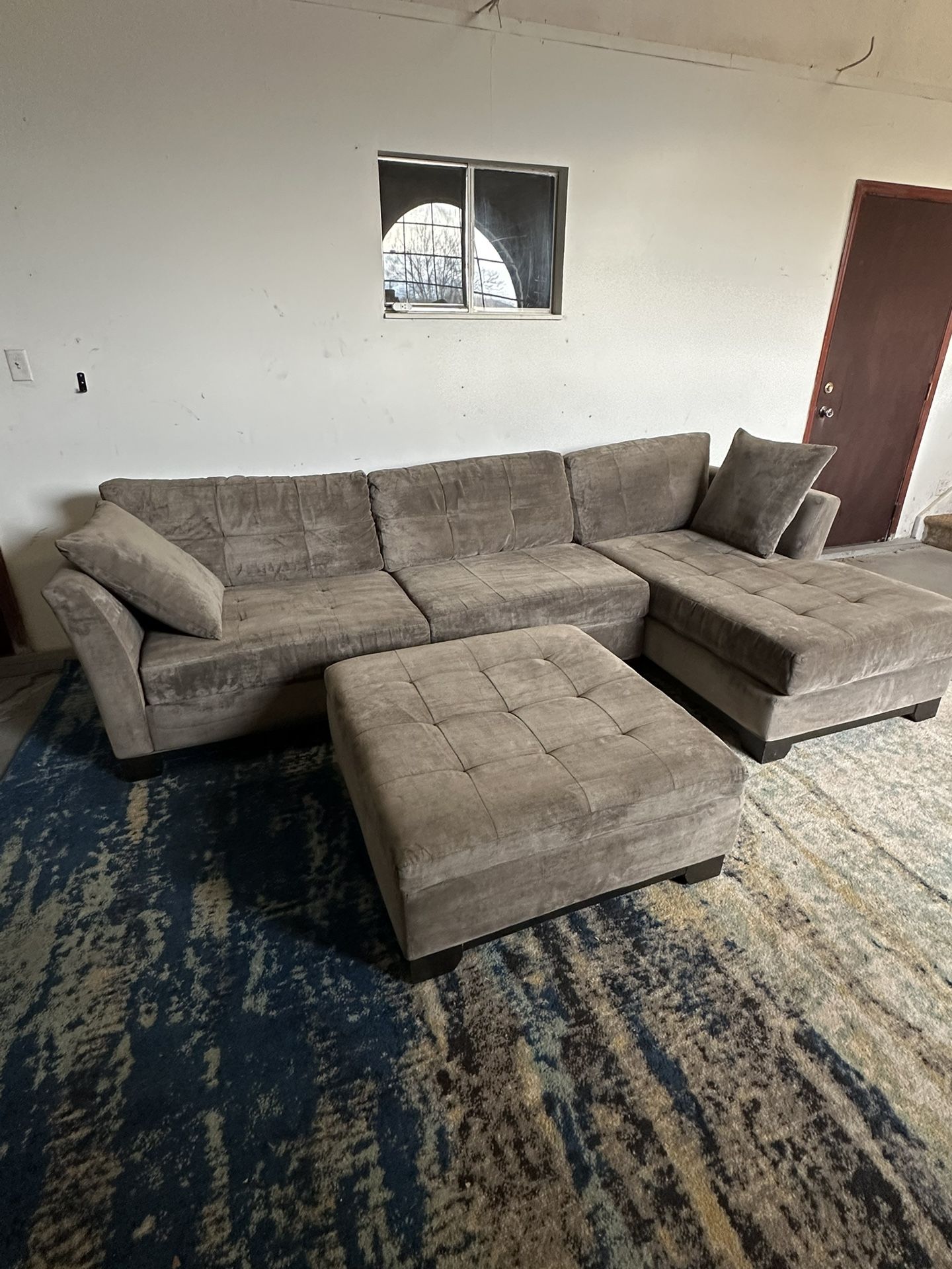 Jonathan Louis Sectional Sofa with storage ottoman