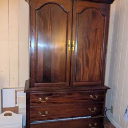 Armoire With Space 22" High By 35" Wide For TV And Three Spacious Drawers.