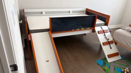 Loft Kids Bed with Slides and IKEA MORGEDAL Mattress
