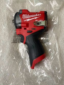 Milwaukee M12 FUEL 12V Lithium-Ion Brushless Cordless Stubby 3/8 in. Impact Wrench (Tool-Only)