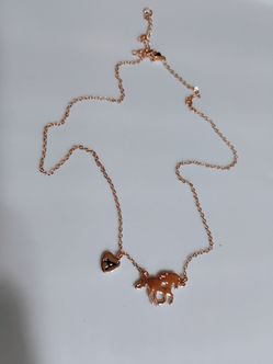 Rose gold house letter A necklace