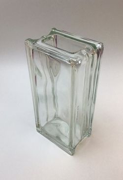 Glass block vase
