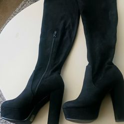 Black Over the Knee Boots, Size 5