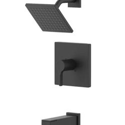 Black Modern Shower Head Fixtures Set