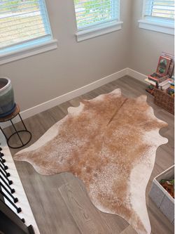 Faux cowhide rug