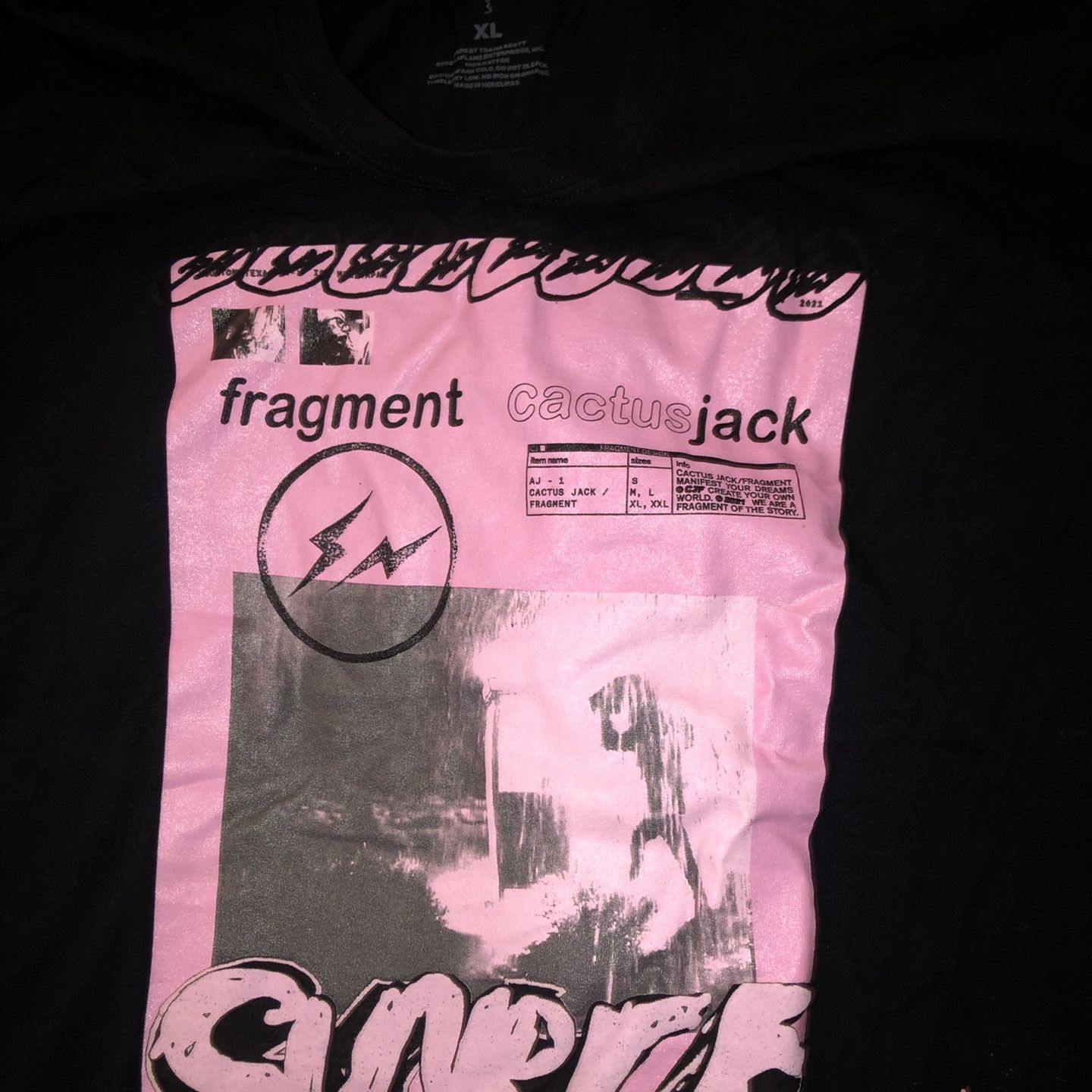 Cactus Jack Fragment Pink Sun Tee