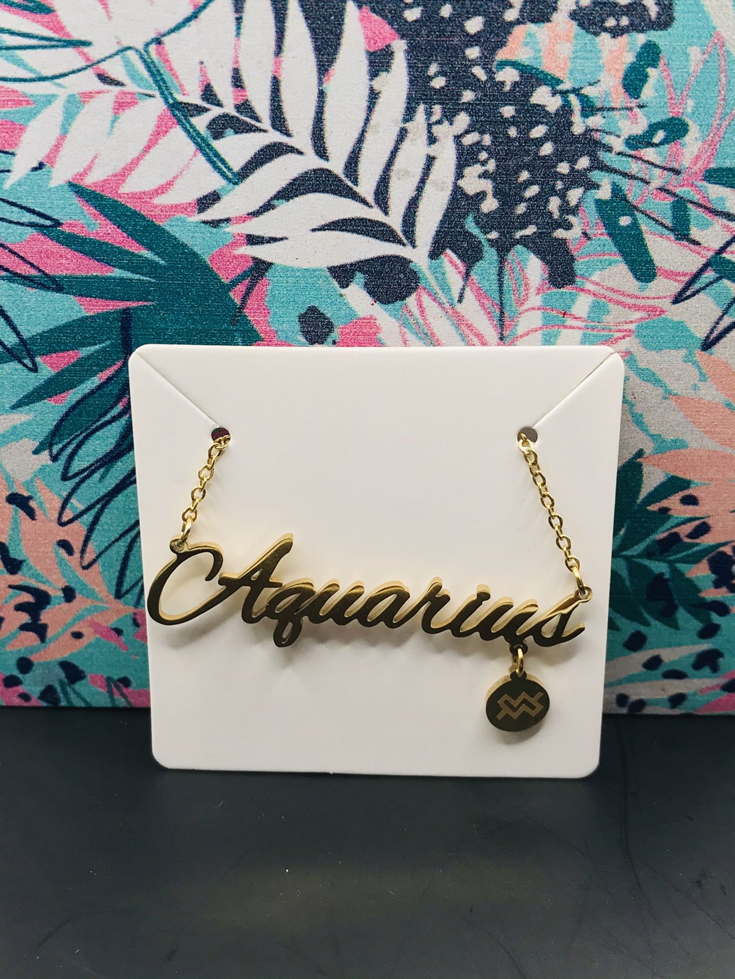 New Zodiac Sign Pendant Necklace With Diamond Pendant