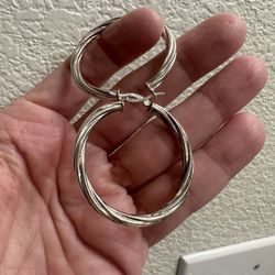 Hoop Earrings Silver 925