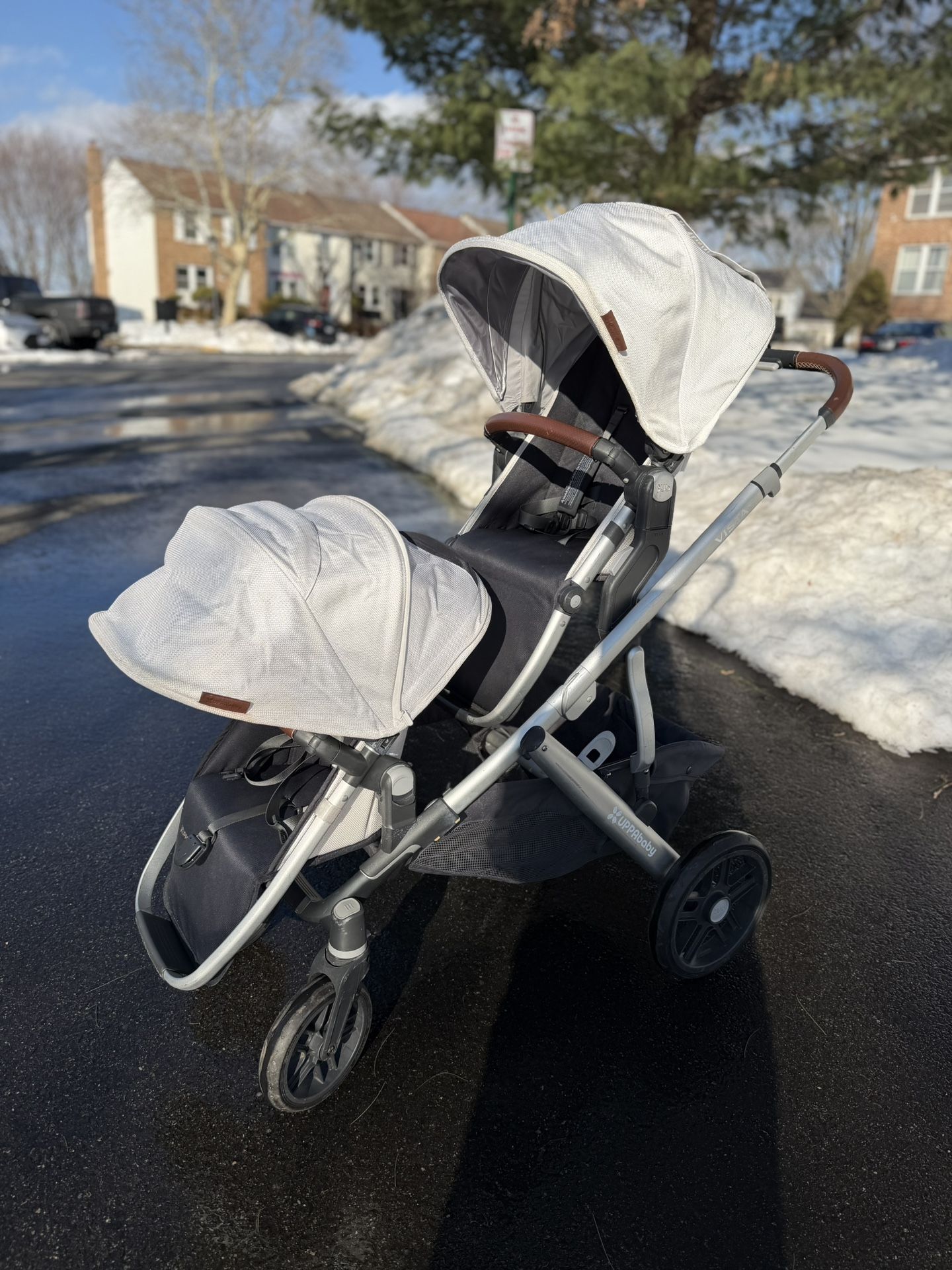 Uppababy Vista Double Stroller Bryce/White Mark