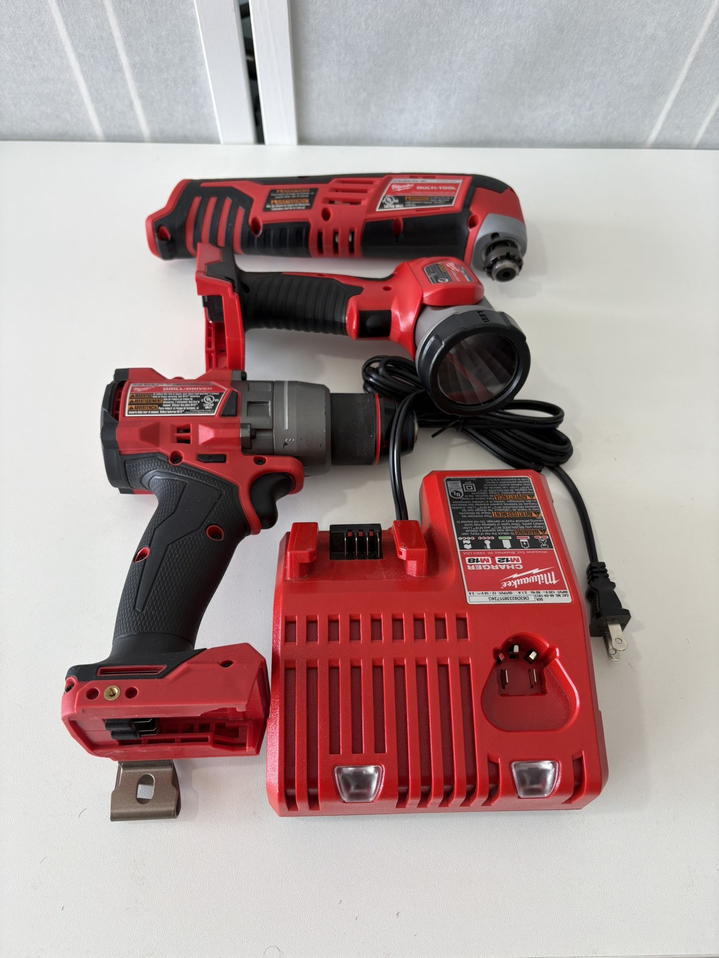 Milwaukee Combo Tools + Charger 