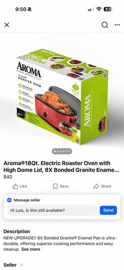 Aroma 18-Quart Roaster Oven – NEW