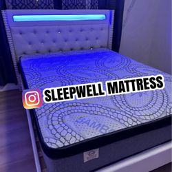 NEW QUEEN BED FRAME WITH Mattress 