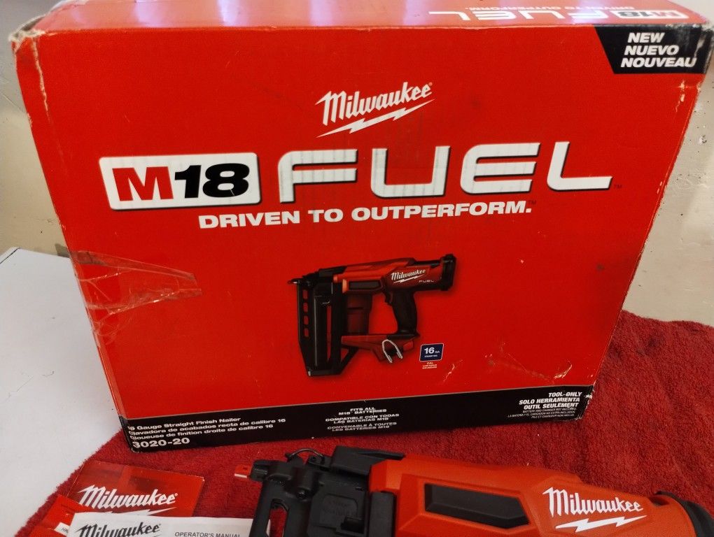 M18 Milwaukee Fuel 16 GA Finish Nailer Tool Only $$255