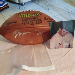 Eli Manning Autographed Official NFL football. 