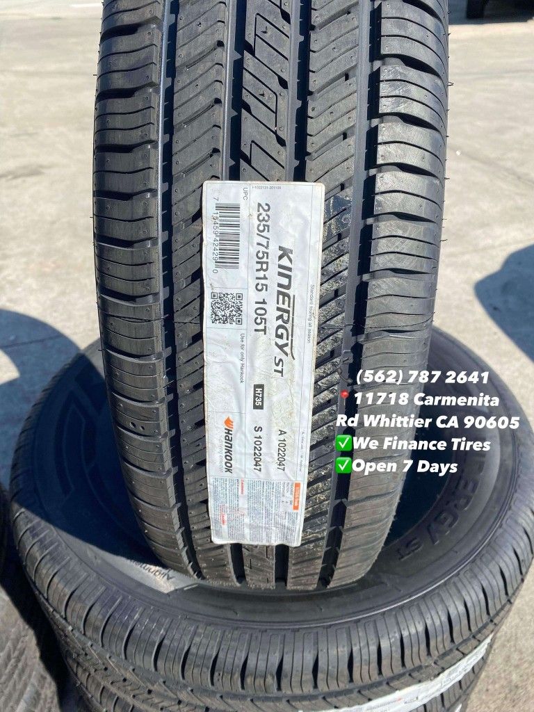 235/75R15 Hankook Kinergy ST New Set of Tires Installed and Balanced Set de Llantas Nuevas Instaladas y Balanceadas