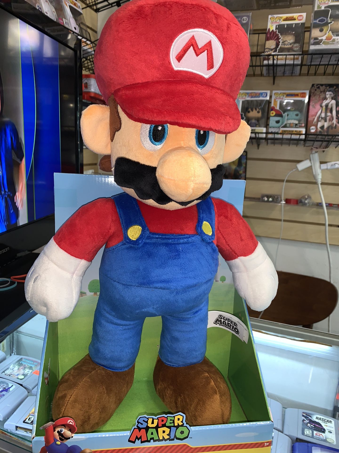 Super Mario World of Nintendo Jumbo 20 Inch Plush Mario New
