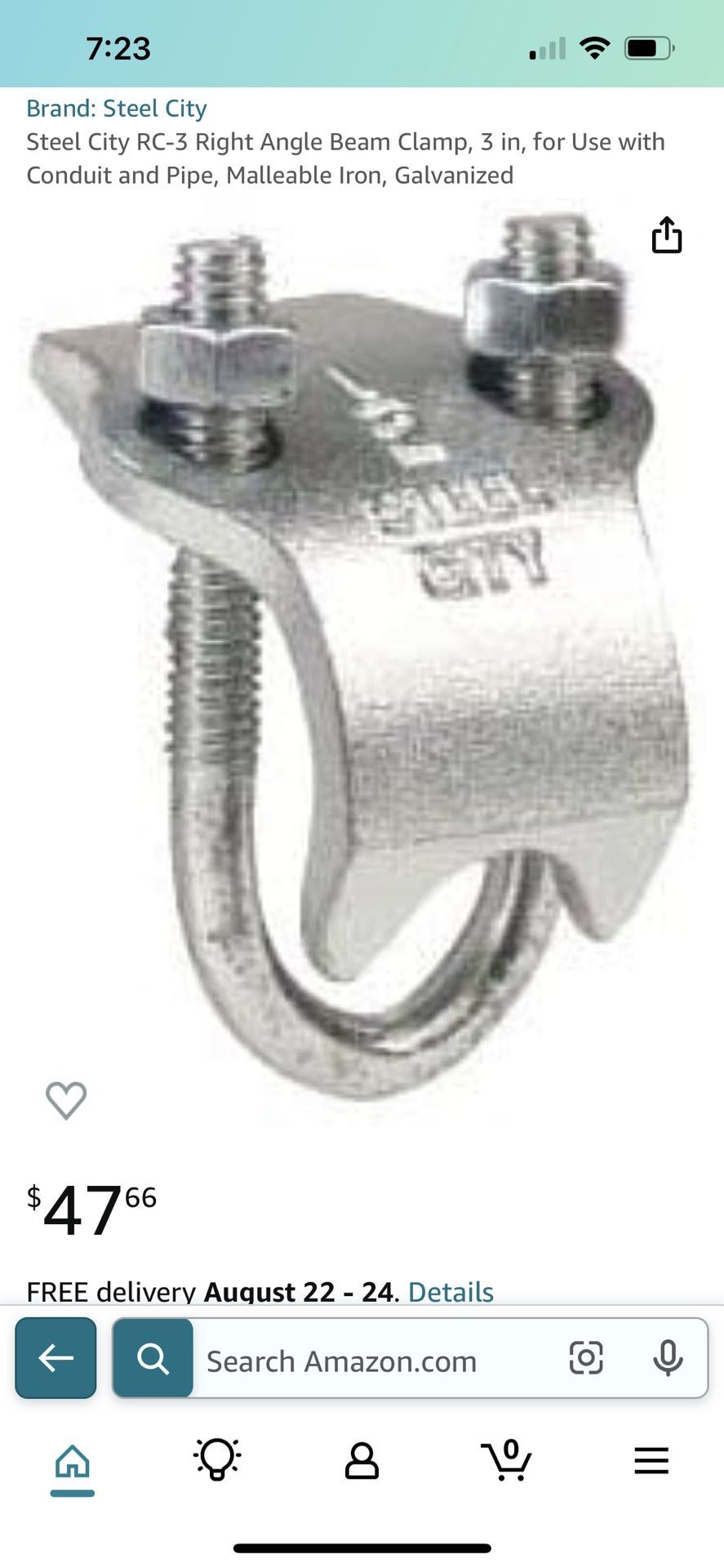 Right Angle Conduit Clamp