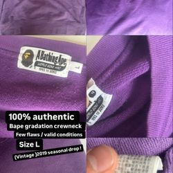 Vintage Bape Crewneck Gradation 