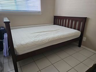 Costco full size bed wood