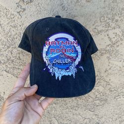 1997 Batman & Robin Black Embroidered SnapBack Hat